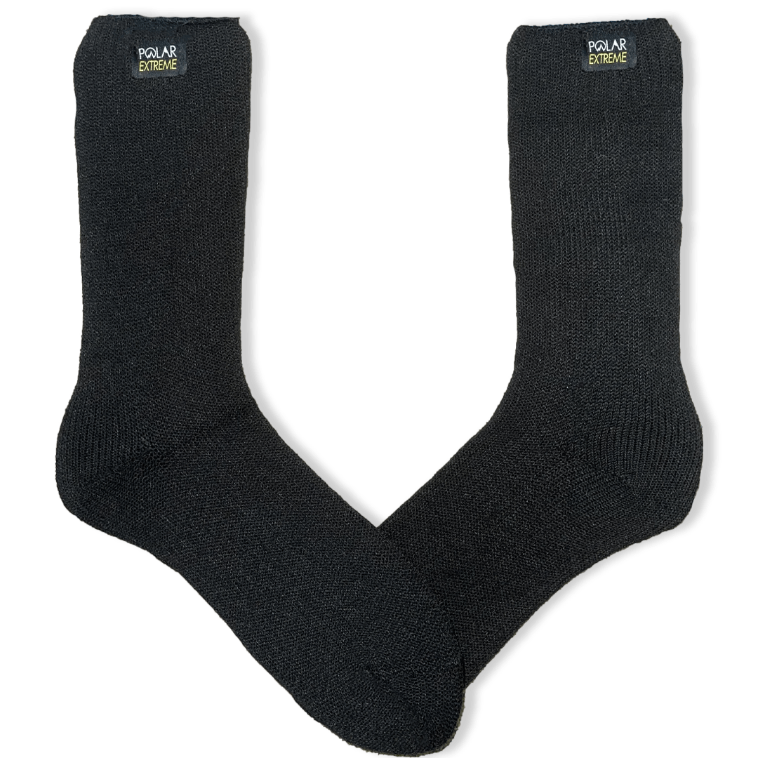 Polar Extreme Heat Men&#39;s Solid Black Sock Mens / Black