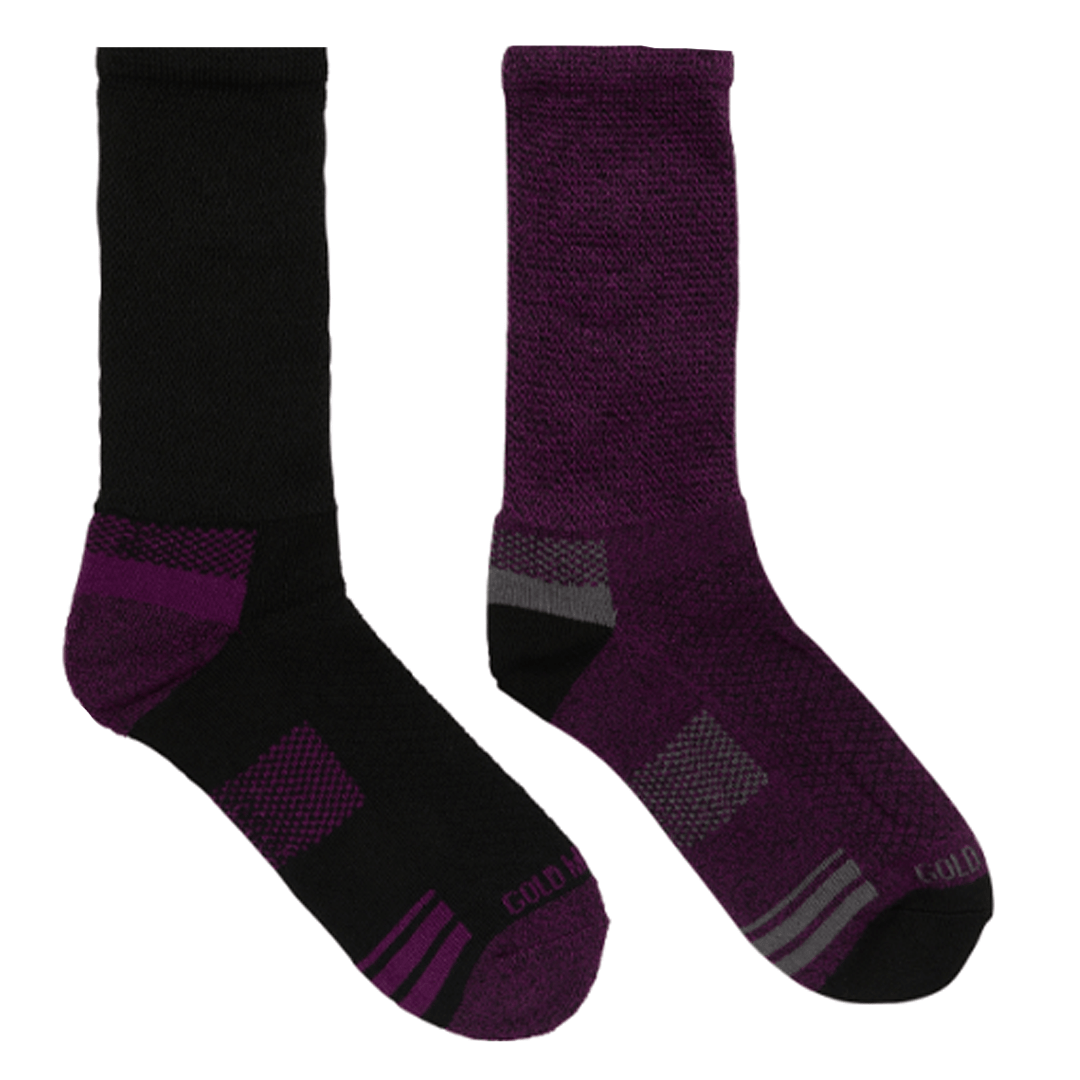 Diabetic Women's Athletic Cushion Crew Sock 2pk Black
