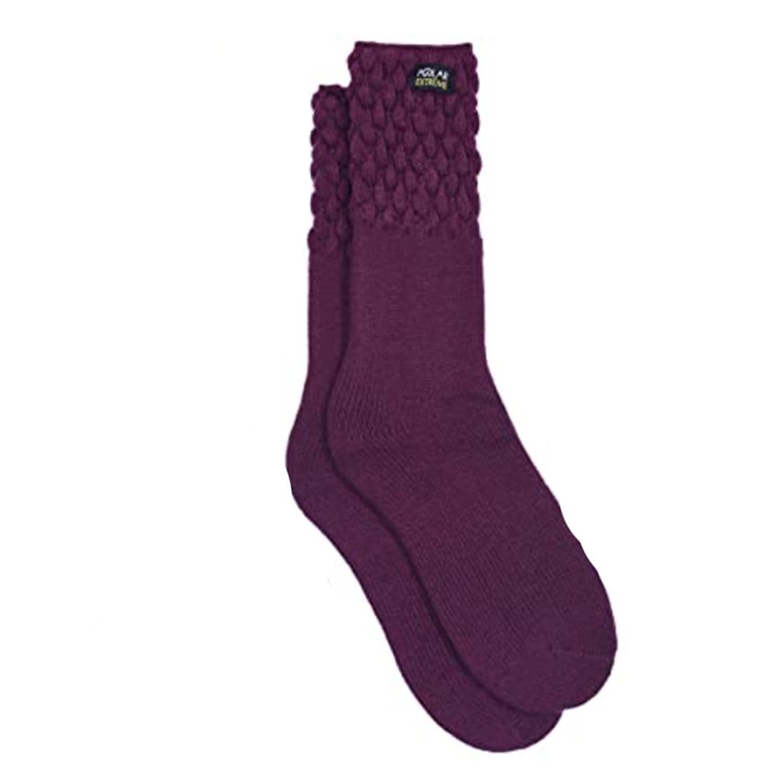 Purple Heat Women's Sock with Textured Top Women's / Purple