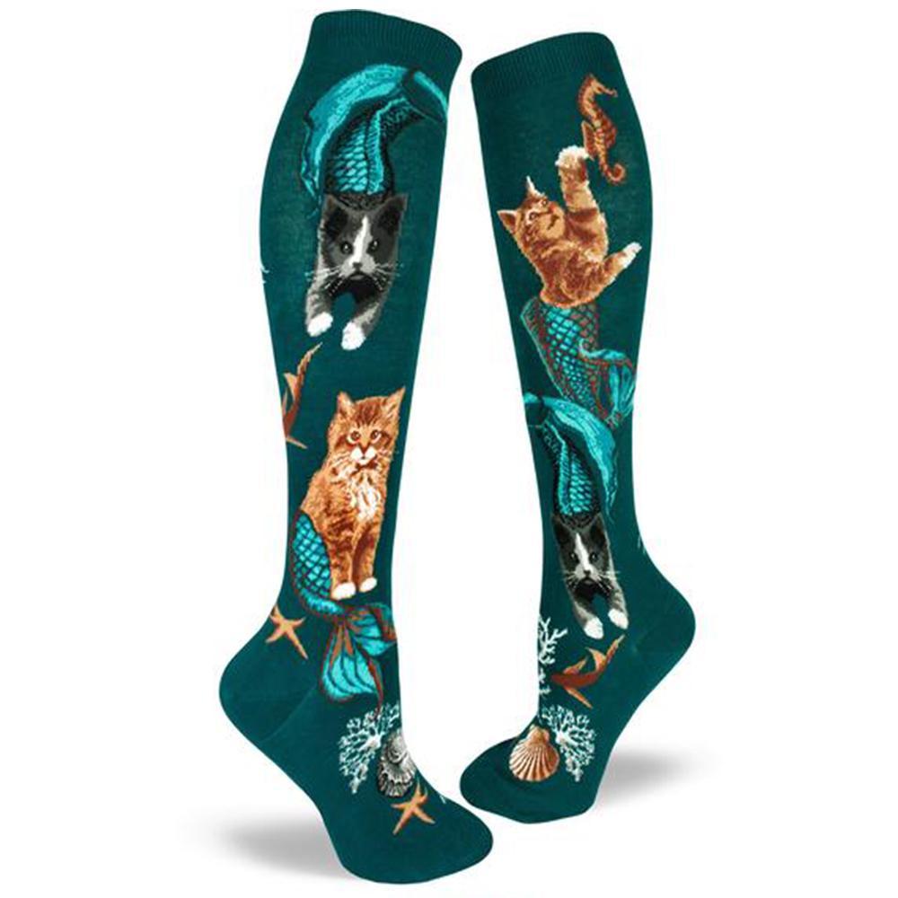 Purrmaid Socks Women's Knee High Sock green