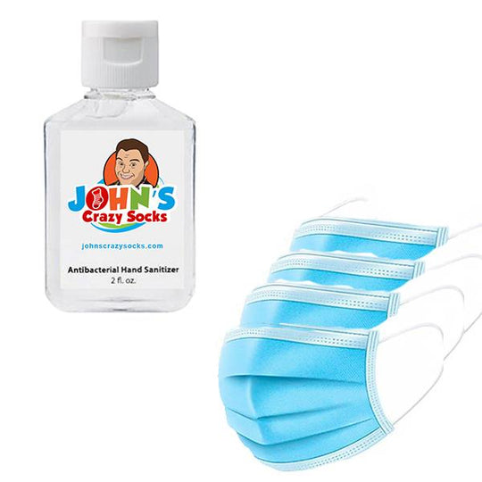 Quarantine Pack Masks & Hand Sanitizer Blue