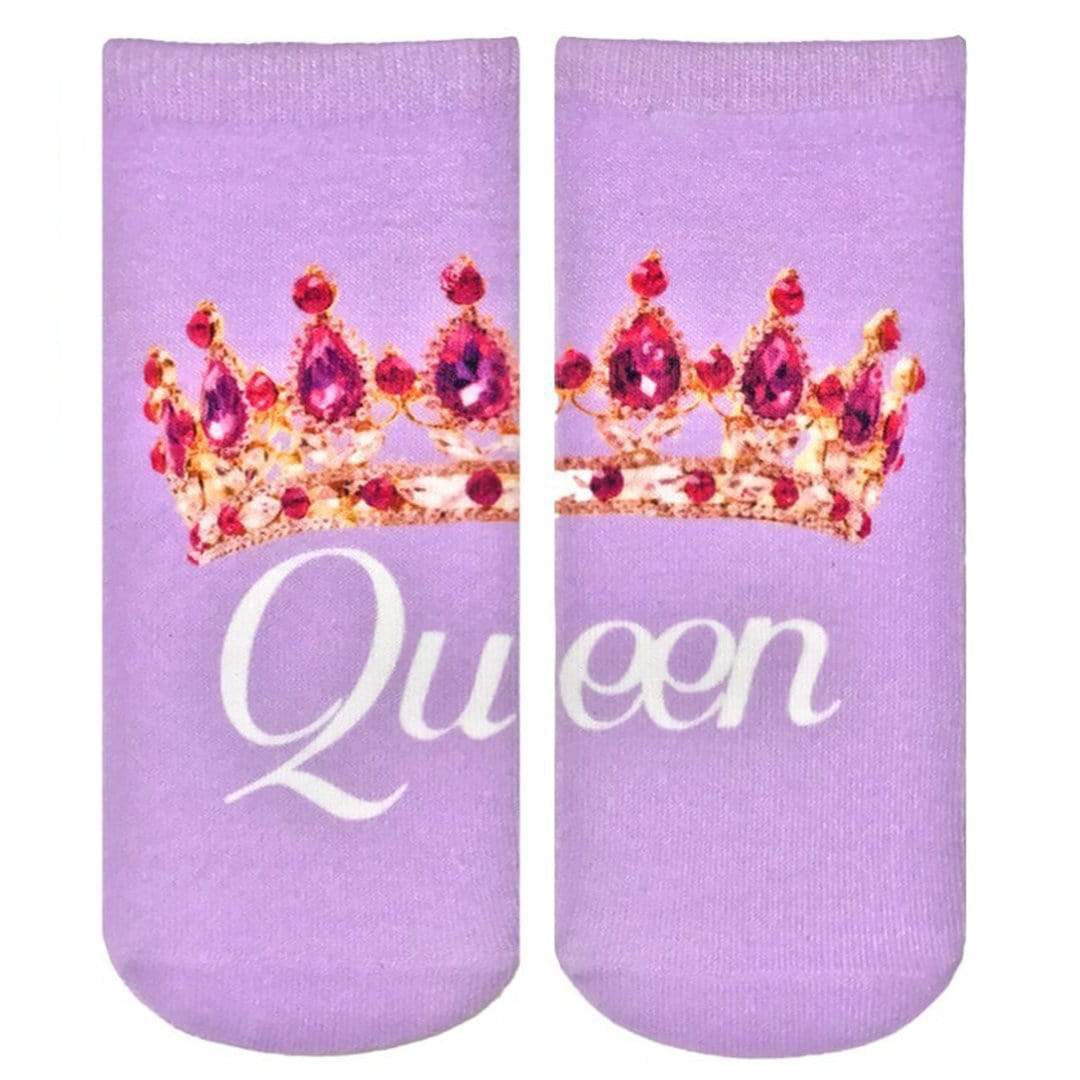 Queen Crown Socks Ankle Sock Purple