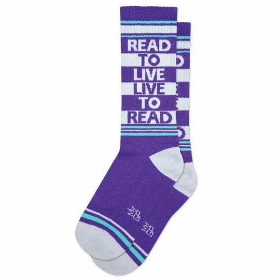 Read To Live Live To Read Unisex Crew Socks Purple
