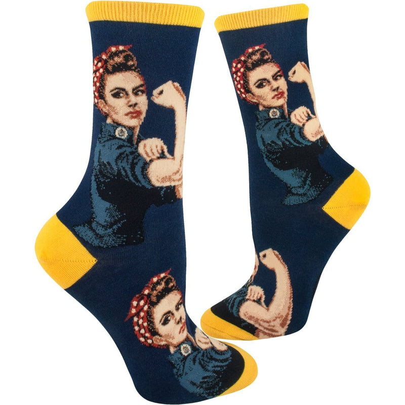 Rosie the Riveter Women's Crew Sock - John's Crazy Socks