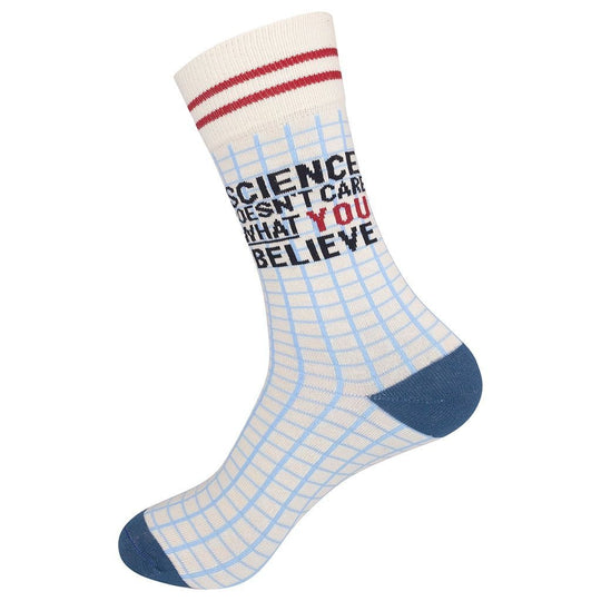 Science Doesn't Care What You Believe Unisex Crew Socks Blue