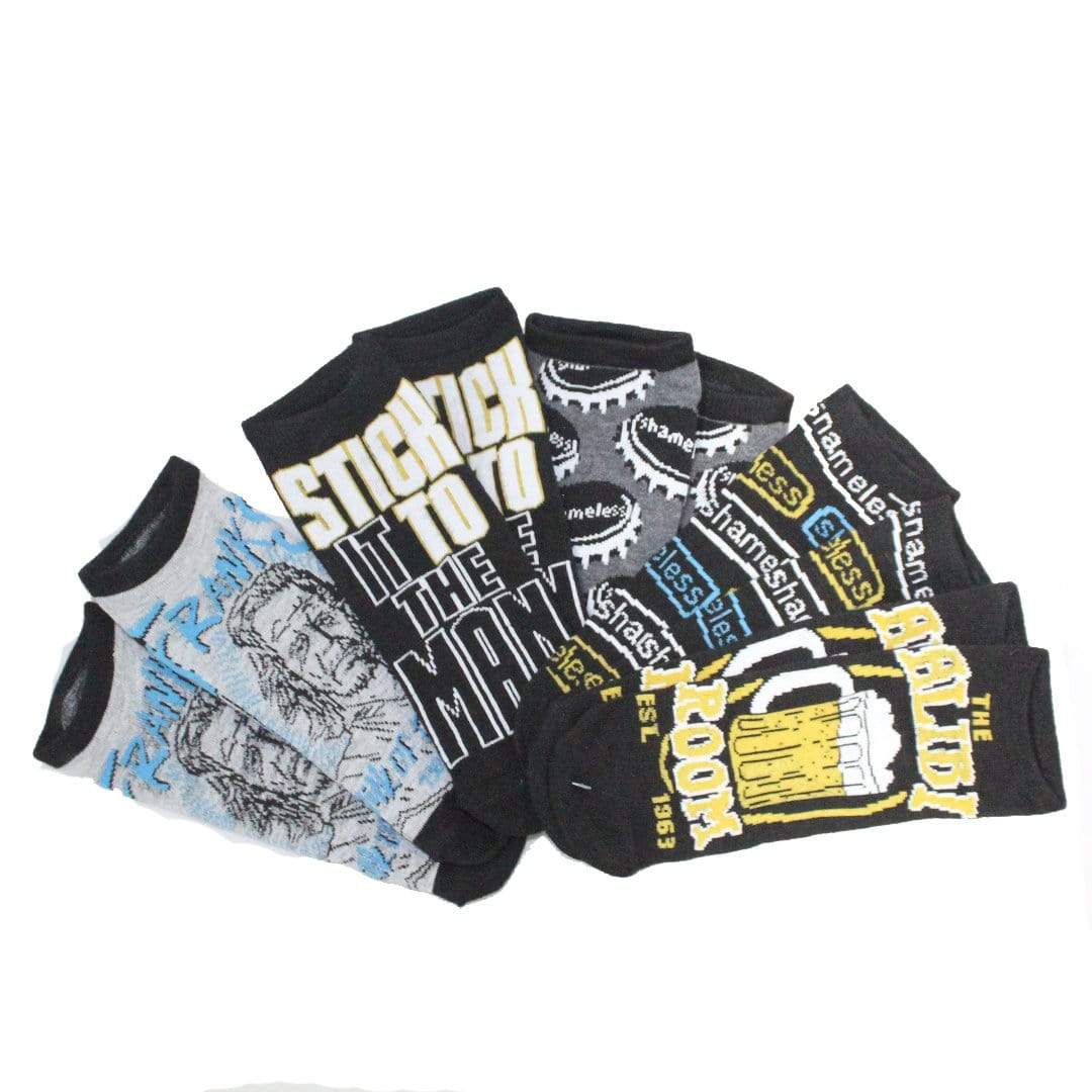 Shameless Socks Unisex Ankle Sock 5-Pack black