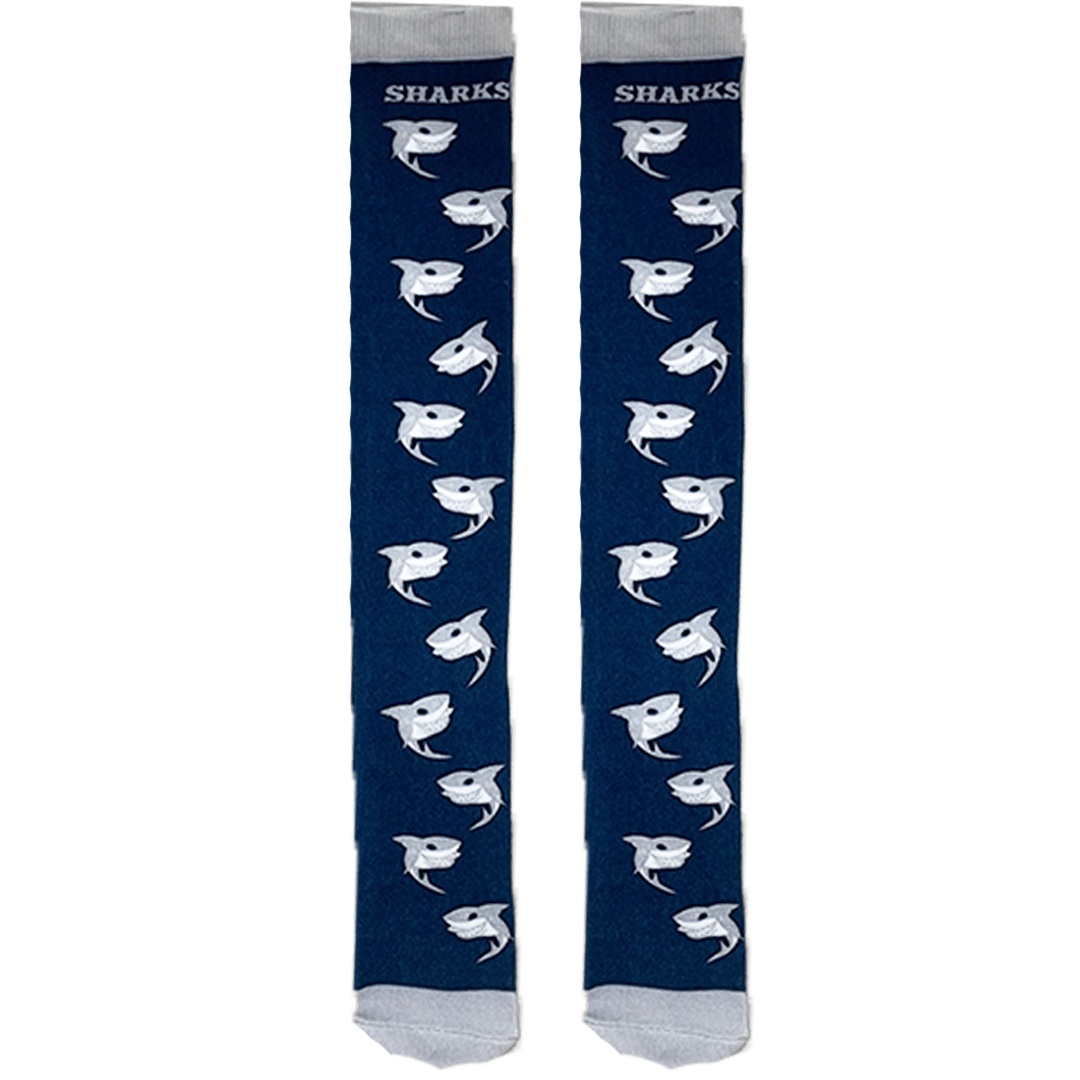 Shark Socks Unisex Knee High Sock One Size Fits Most / Navy