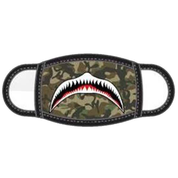 Shark Camo Children's Face Mask Green