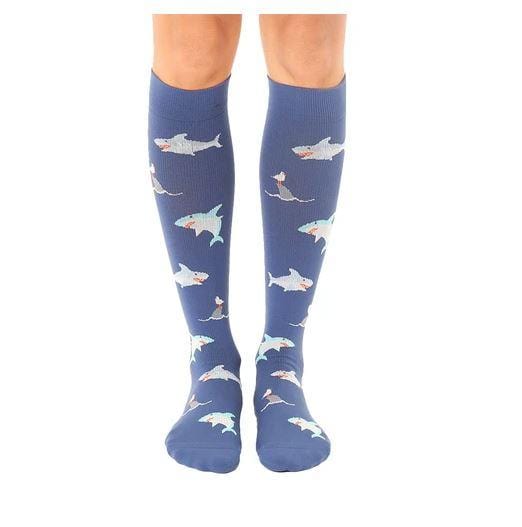 Sharks Compression Socks Blue
