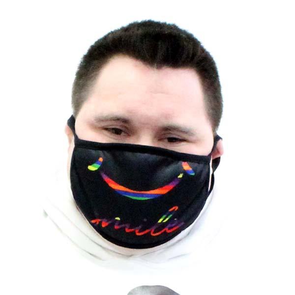 Smile Face Mask Black