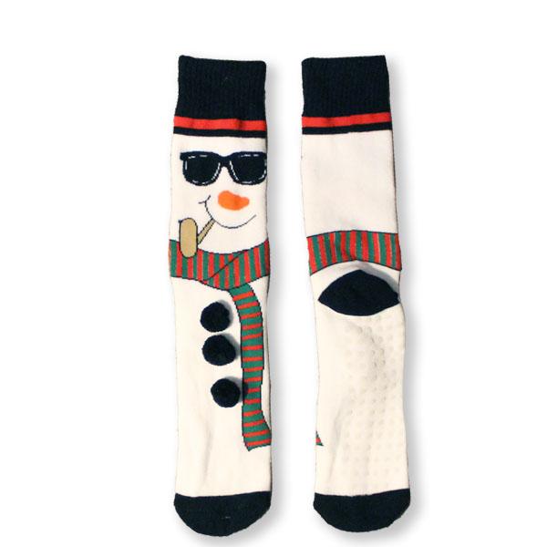 Cool Snowman Christmas Slipper Women’s Sock White