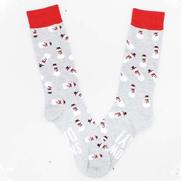 Snowman Snow Day Crew Sock Grey