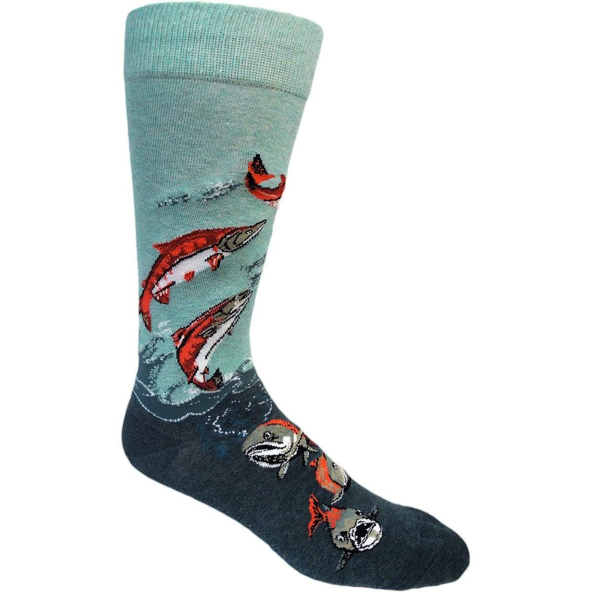 Sockeye Salmon Socks Men’s Crew Sock blue