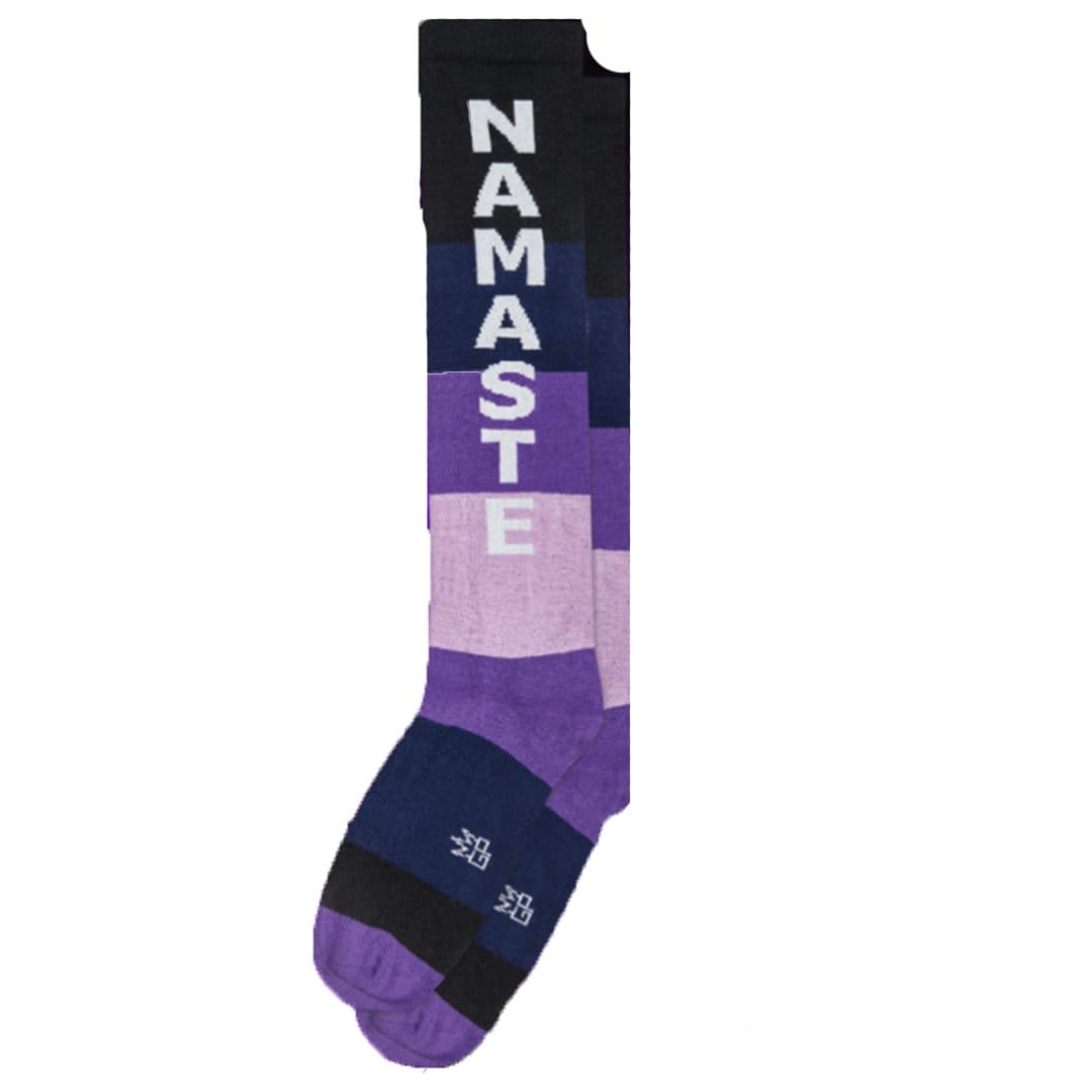 Namaste Yoga Socks -  Unisex Knee High Sock Purple