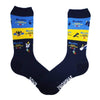 Navy Striped Rockin' Down Syndrome - Crew Sock