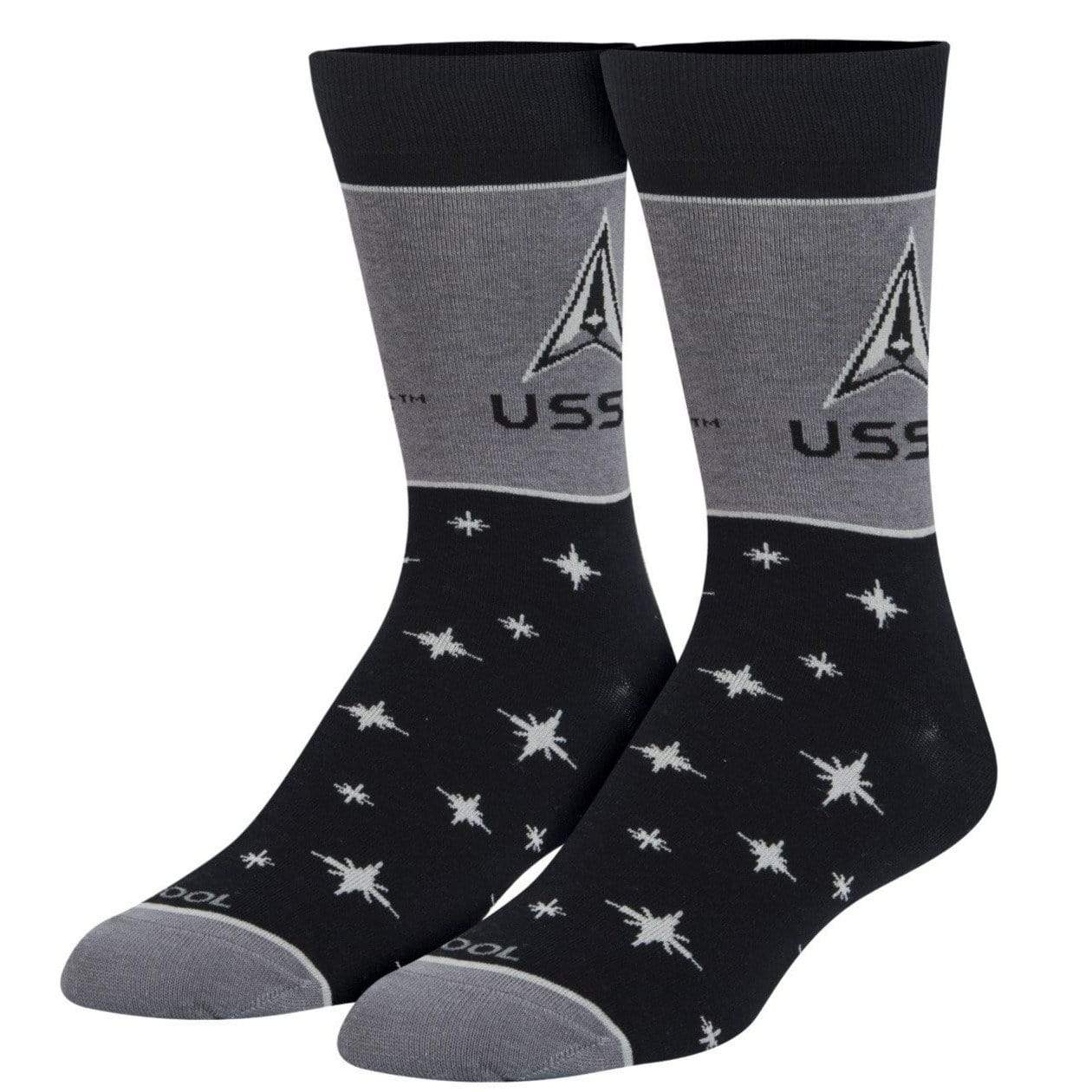 US Space Force Men's Crew Sock Black
