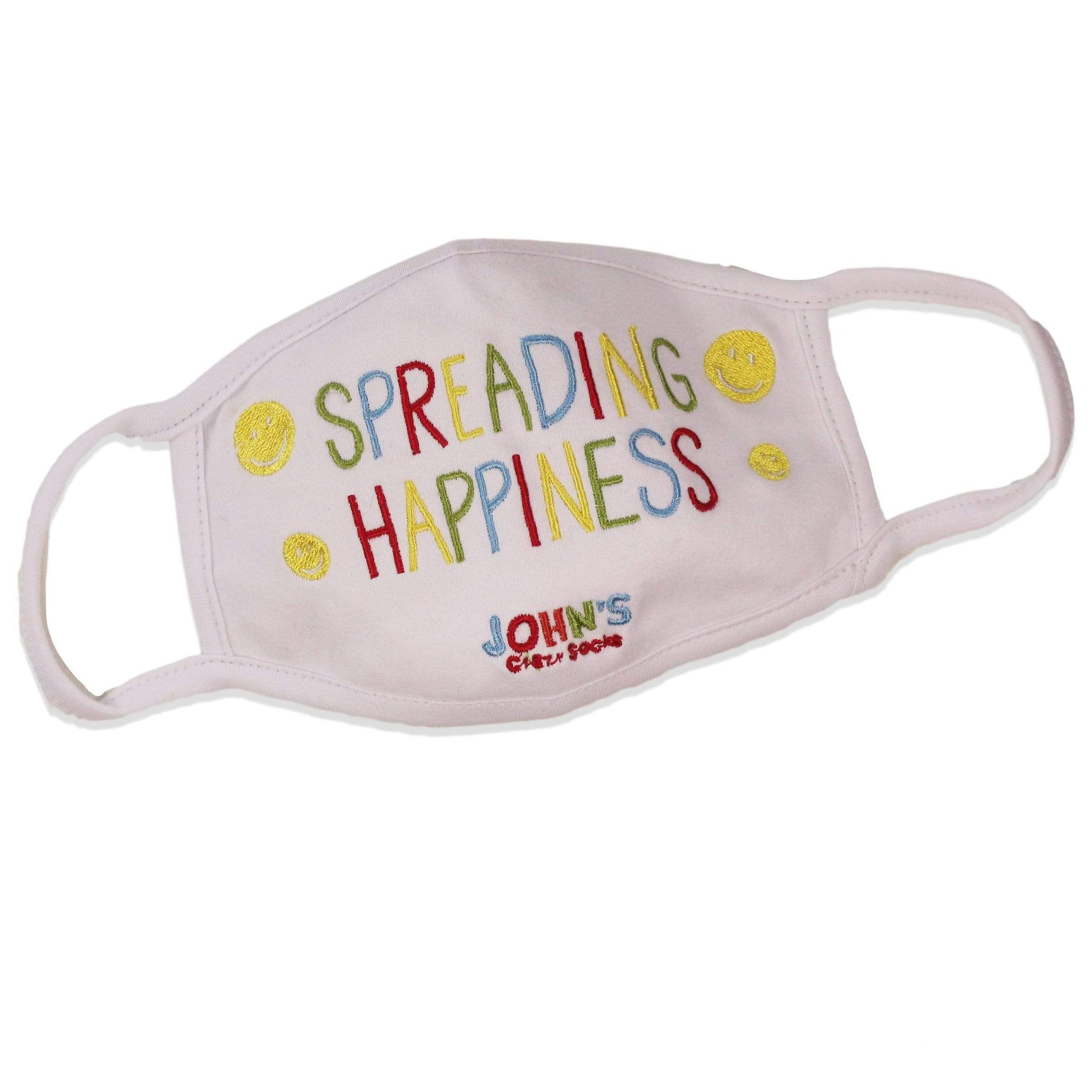 Spreading Happiness Face Mask White