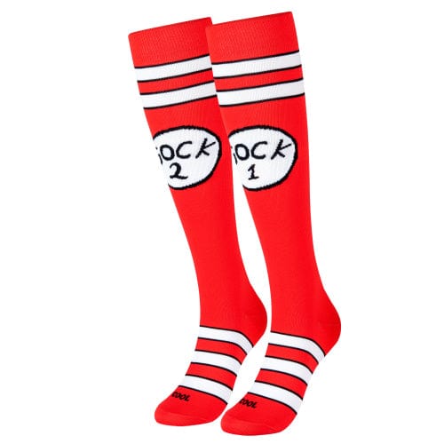 Sock 1 Sock 2 Men's Compression Socks Red