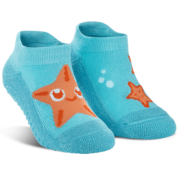 Ella&#39;s Healing Starfish Ankle Socks Teal / Kiddos