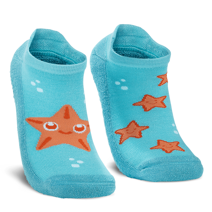 Ella&#39;s Healing Starfish Ankle Socks Teal / Small