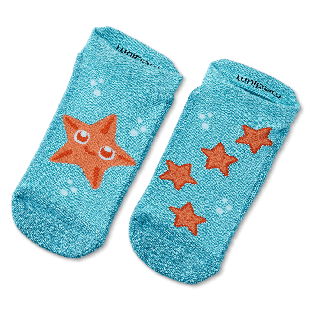 Ella&#39;s Healing Starfish Ankle Socks Teal / Medium