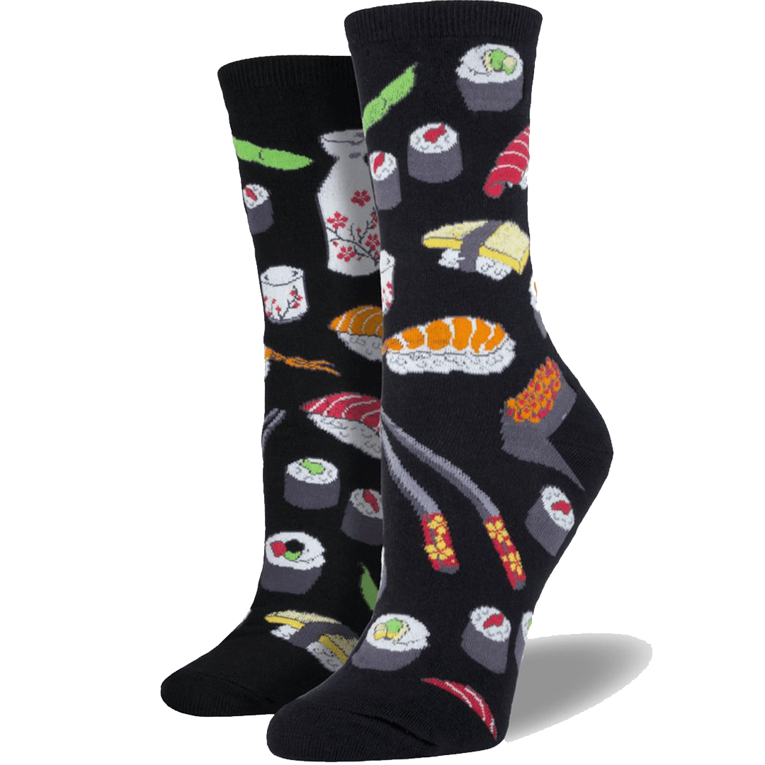 Sushi Women&#39;s Crew Socks Black