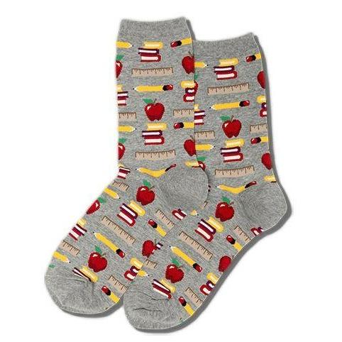Teacher's Pet Socks Women's Crew Sock Grey