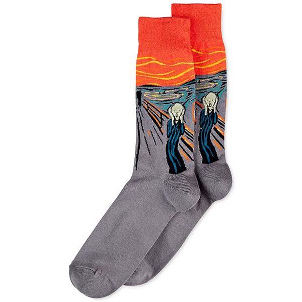 The Scream Socks Men’s Crew Sock Orange