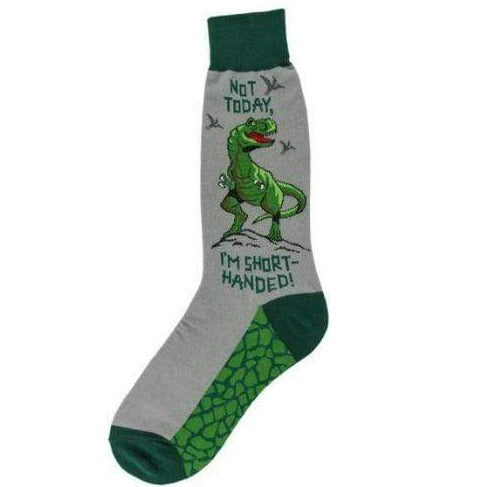 T Rex Men's Crew Socks Grey
