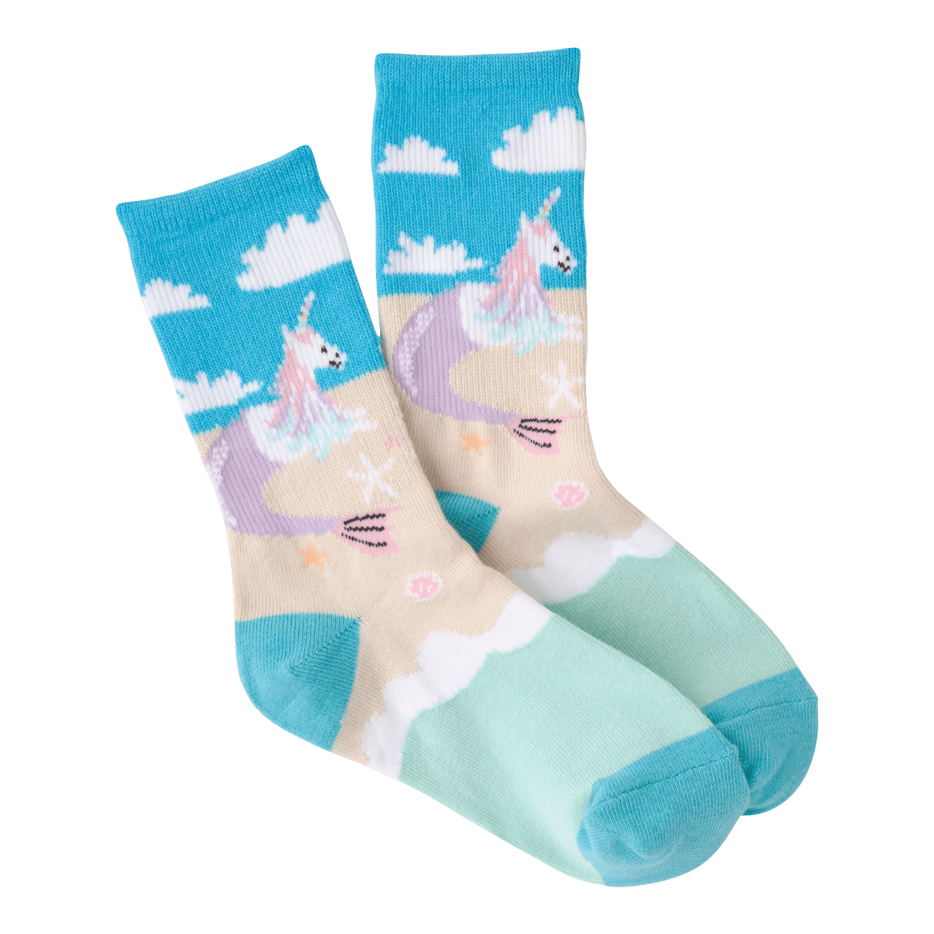 Unicorn Mermaid Socks Children's Crew Sock Blue