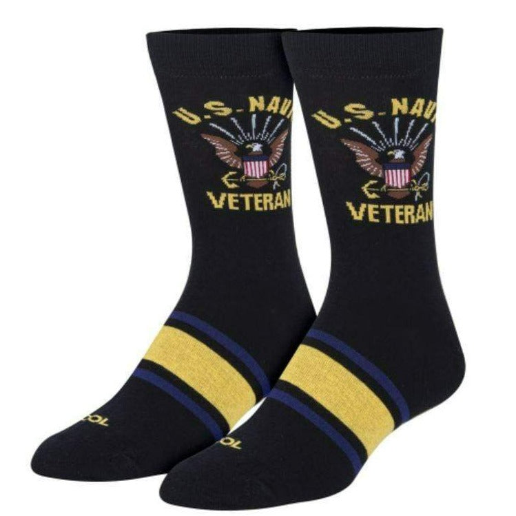 US Navy Veteran Men&#39;s Crew Socks Men&#39;s / Black