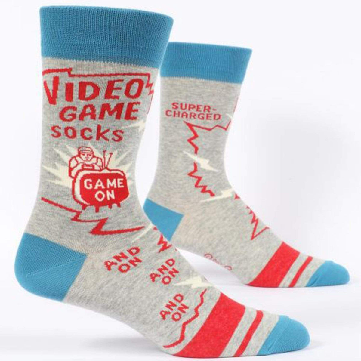 Video Game Socks Men’s Crew Sock gray