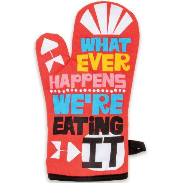 Whatever Happens Oven Mitt Red