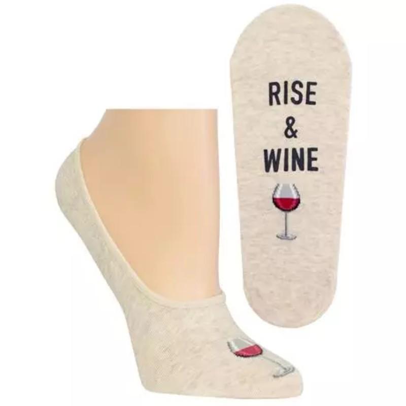 Rise and Wine No Show Socks Women's No Show Sock beige