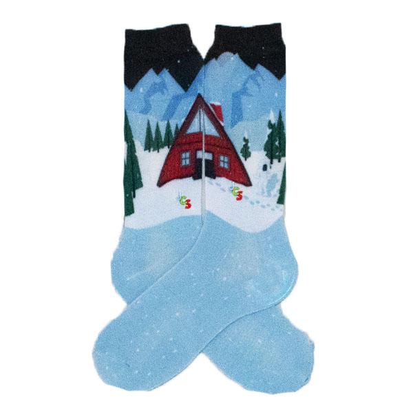 Winter Scene Crew Sock Women&#39;s / Multi