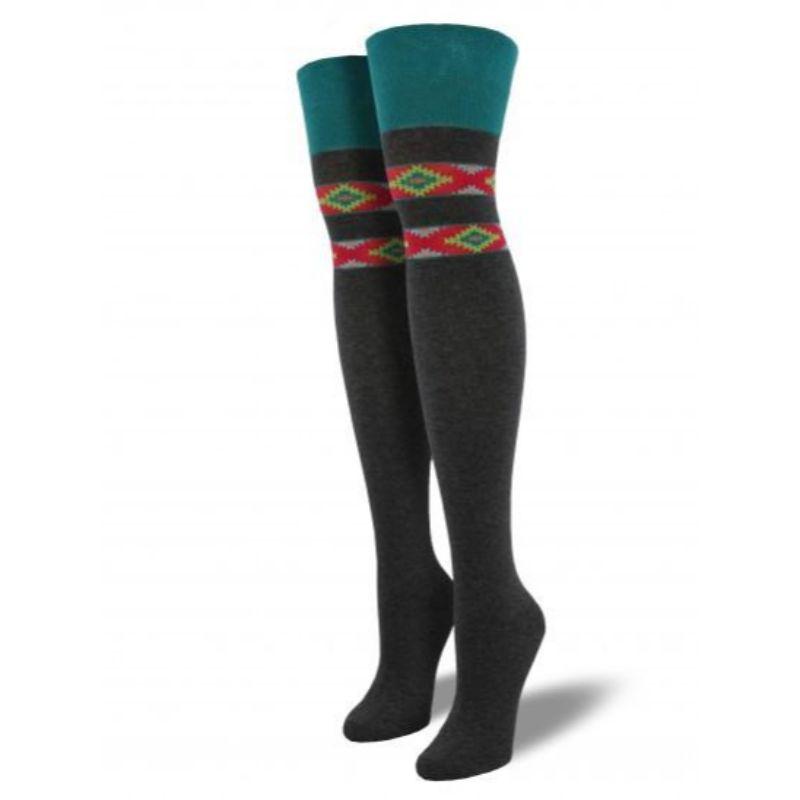 Aztec Socks Women&#39;s Over The Knee Sock Gray