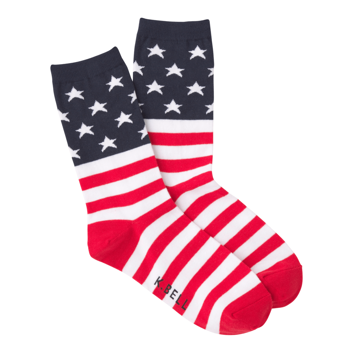 American Flag Sock Women&#39;s Crew Sock Navy