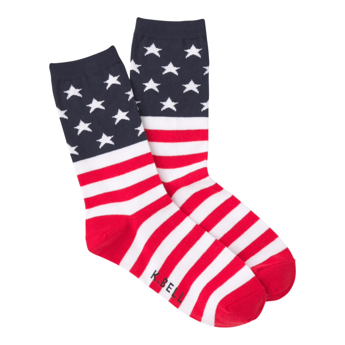 American Flag Sock Women's Crew Sock Navy