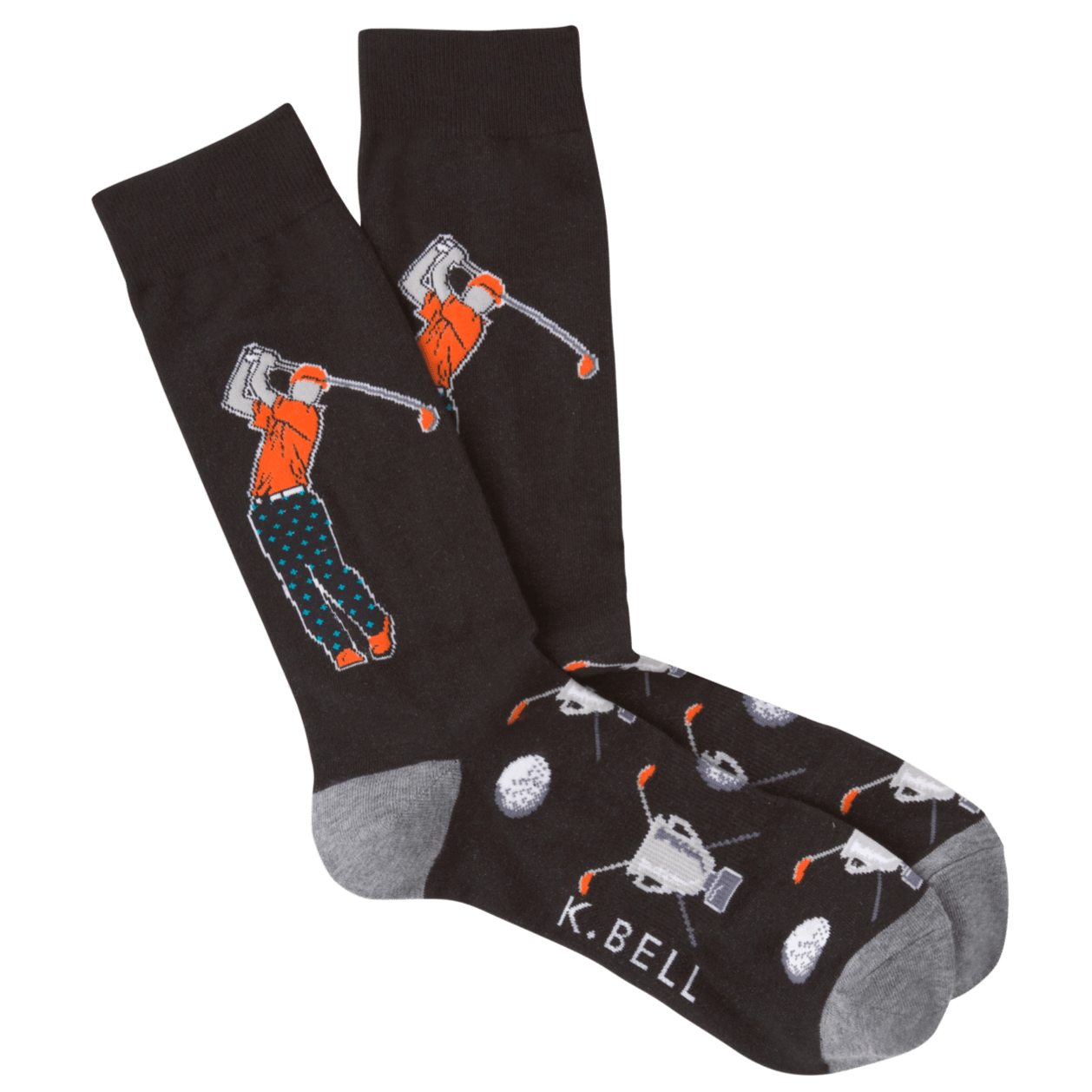 Golfer Socks Men’s Crew Sock Black