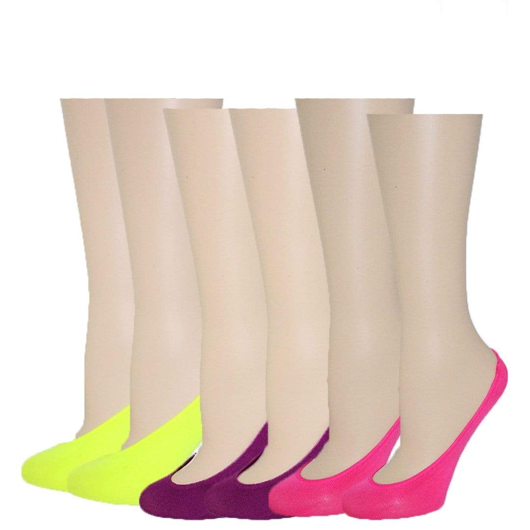 Neon Colorful Liner Socks Pack Women&#39;s No Show Sock Multi